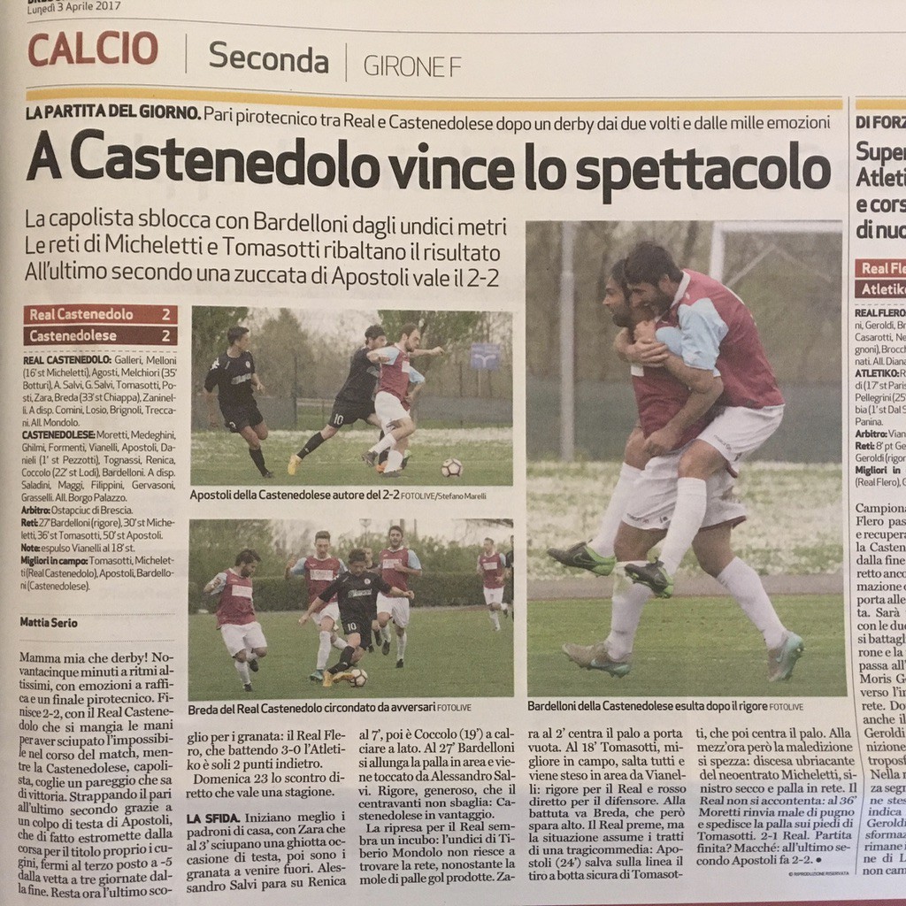 Derby Real Castenedolo-Castenedolese (2-2)